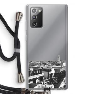 CaseCompany Marrakech Skyline : Samsung Galaxy Note 20 / Note 20 5G Transparant Hoesje met koord