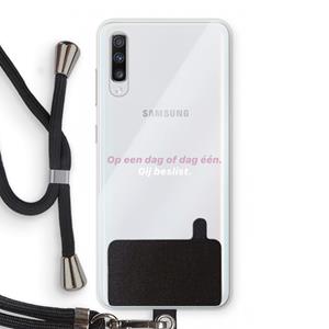 CaseCompany gij beslist: Samsung Galaxy A70 Transparant Hoesje met koord
