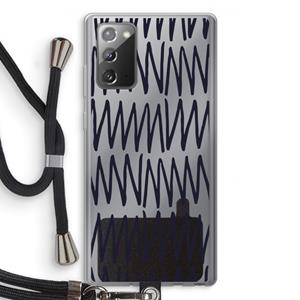 CaseCompany Marrakech Zigzag: Samsung Galaxy Note 20 / Note 20 5G Transparant Hoesje met koord