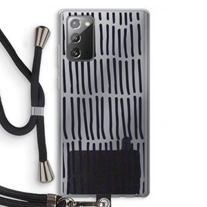 CaseCompany Moroccan stripes: Samsung Galaxy Note 20 / Note 20 5G Transparant Hoesje met koord