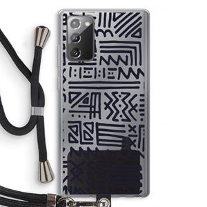 CaseCompany Marrakech print: Samsung Galaxy Note 20 / Note 20 5G Transparant Hoesje met koord