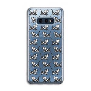 CaseCompany Zwarte poes: Samsung Galaxy S10e Transparant Hoesje