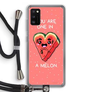CaseCompany One In A Melon: Samsung Galaxy A41 Transparant Hoesje met koord