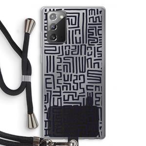 CaseCompany Moroccan Print: Samsung Galaxy Note 20 / Note 20 5G Transparant Hoesje met koord