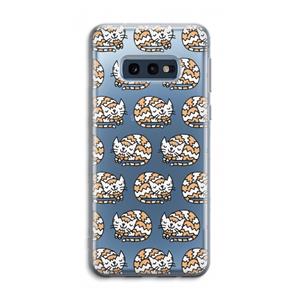CaseCompany Slapende poes: Samsung Galaxy S10e Transparant Hoesje