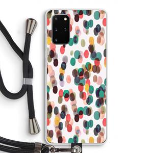 CaseCompany Tropical Dots: Samsung Galaxy S20 Plus Transparant Hoesje met koord