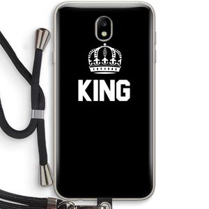 CaseCompany King zwart: Samsung Galaxy J7 (2017) Transparant Hoesje met koord
