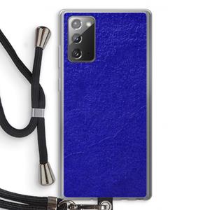 CaseCompany Majorelle Blue: Samsung Galaxy Note 20 / Note 20 5G Transparant Hoesje met koord