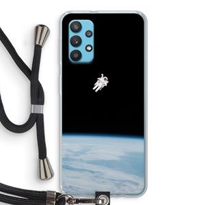 CaseCompany Alone in Space: Samsung Galaxy A32 4G Transparant Hoesje met koord