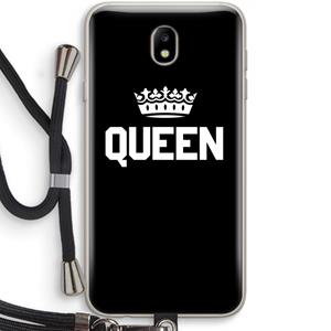 CaseCompany Queen zwart: Samsung Galaxy J7 (2017) Transparant Hoesje met koord