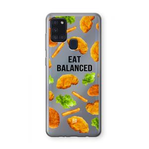 CaseCompany Eat Balanced: Samsung Galaxy A21s Transparant Hoesje