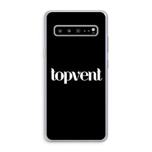 CaseCompany Topvent Zwart: Samsung Galaxy S10 5G Transparant Hoesje