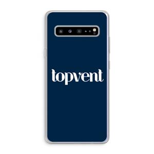 CaseCompany Topvent Navy: Samsung Galaxy S10 5G Transparant Hoesje