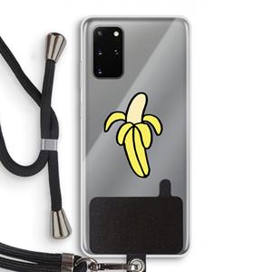 CaseCompany Banana: Samsung Galaxy S20 Plus Transparant Hoesje met koord