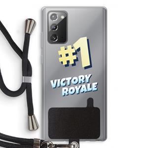 CaseCompany Victory Royale: Samsung Galaxy Note 20 / Note 20 5G Transparant Hoesje met koord
