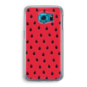 CaseCompany Watermelon: Samsung Galaxy S6 Transparant Hoesje