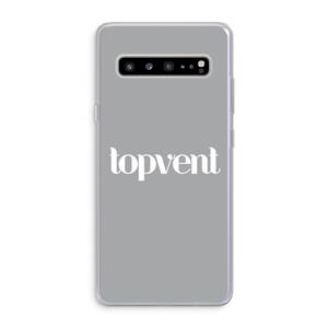 CaseCompany Topvent Grijs Wit: Samsung Galaxy S10 5G Transparant Hoesje