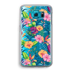 CaseCompany Tropisch 2: Samsung Galaxy S6 Transparant Hoesje