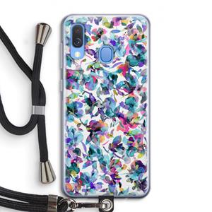 CaseCompany Hibiscus Flowers: Samsung Galaxy A40 Transparant Hoesje met koord