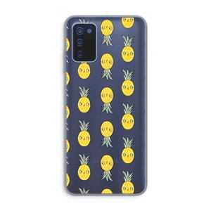 CaseCompany Ananas: Samsung Galaxy A03s Transparant Hoesje