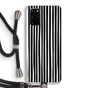 CaseCompany Stripes: Samsung Galaxy S20 Plus Transparant Hoesje met koord