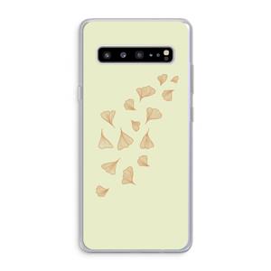 CaseCompany Falling Leaves: Samsung Galaxy S10 5G Transparant Hoesje