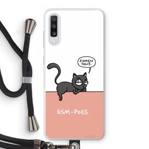 CaseCompany GSM poes: Samsung Galaxy A70 Transparant Hoesje met koord