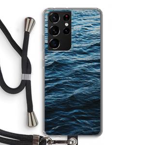 CaseCompany Oceaan: Samsung Galaxy S21 Ultra Transparant Hoesje met koord