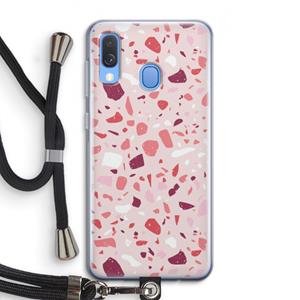 CaseCompany Terrazzo N°15: Samsung Galaxy A40 Transparant Hoesje met koord