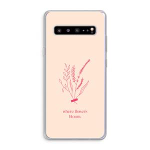 CaseCompany Where flowers bloom: Samsung Galaxy S10 5G Transparant Hoesje