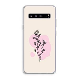CaseCompany Roses are red: Samsung Galaxy S10 5G Transparant Hoesje