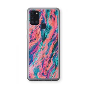 CaseCompany Electric Times: Samsung Galaxy A21s Transparant Hoesje
