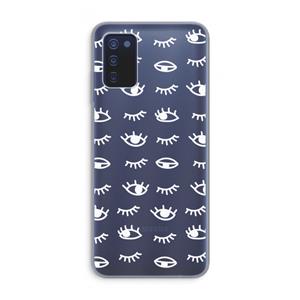 CaseCompany Eye pattern #3: Samsung Galaxy A03s Transparant Hoesje