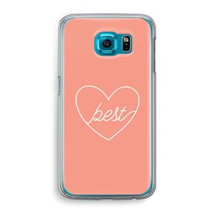CaseCompany Best heart: Samsung Galaxy S6 Transparant Hoesje