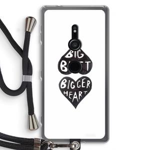CaseCompany Big butt bigger heart: Sony Xperia XZ2 Transparant Hoesje met koord