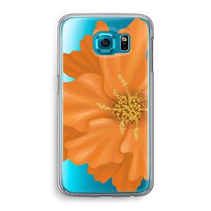 CaseCompany Orange Ellila flower: Samsung Galaxy S6 Transparant Hoesje