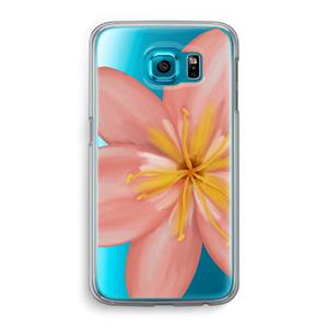 CaseCompany Pink Ellila Flower: Samsung Galaxy S6 Transparant Hoesje