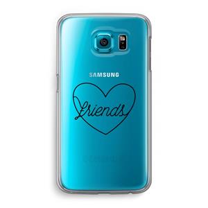 CaseCompany Friends heart black: Samsung Galaxy S6 Transparant Hoesje