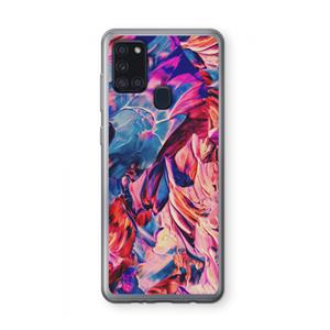 CaseCompany Pink Orchard: Samsung Galaxy A21s Transparant Hoesje