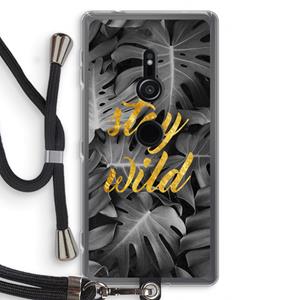 CaseCompany Stay wild: Sony Xperia XZ2 Transparant Hoesje met koord