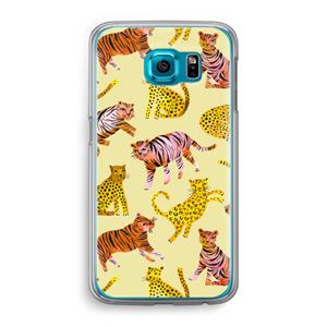 CaseCompany Cute Tigers and Leopards: Samsung Galaxy S6 Transparant Hoesje