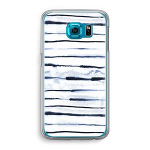 CaseCompany Ink Stripes: Samsung Galaxy S6 Transparant Hoesje