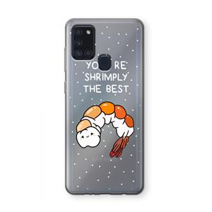 CaseCompany You're Shrimply The Best: Samsung Galaxy A21s Transparant Hoesje