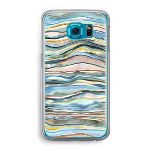 CaseCompany Watercolor Agate: Samsung Galaxy S6 Transparant Hoesje