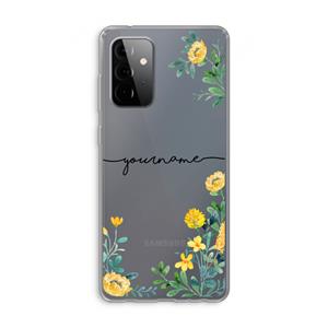 CaseCompany Gele bloemen: Samsung Galaxy A72 Transparant Hoesje