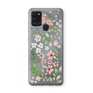 CaseCompany Botanical sweet flower heaven: Samsung Galaxy A21s Transparant Hoesje