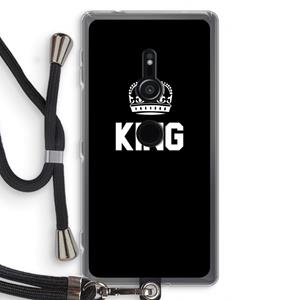 CaseCompany King zwart: Sony Xperia XZ2 Transparant Hoesje met koord