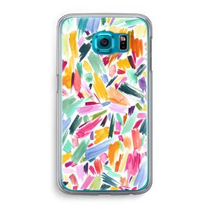 CaseCompany Watercolor Brushstrokes: Samsung Galaxy S6 Transparant Hoesje