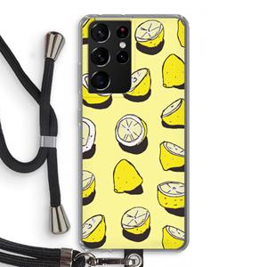 CaseCompany When Life Gives You Lemons...: Samsung Galaxy S21 Ultra Transparant Hoesje met koord