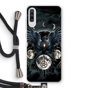 CaseCompany Sinister Wings: Samsung Galaxy A70 Transparant Hoesje met koord